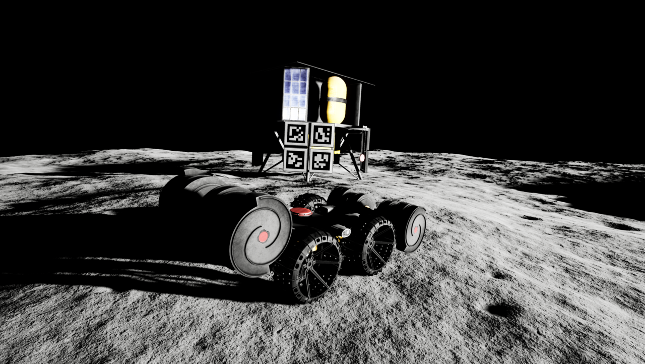Lunar simulator rover
